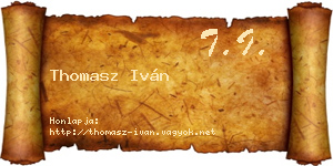 Thomasz Iván névjegykártya